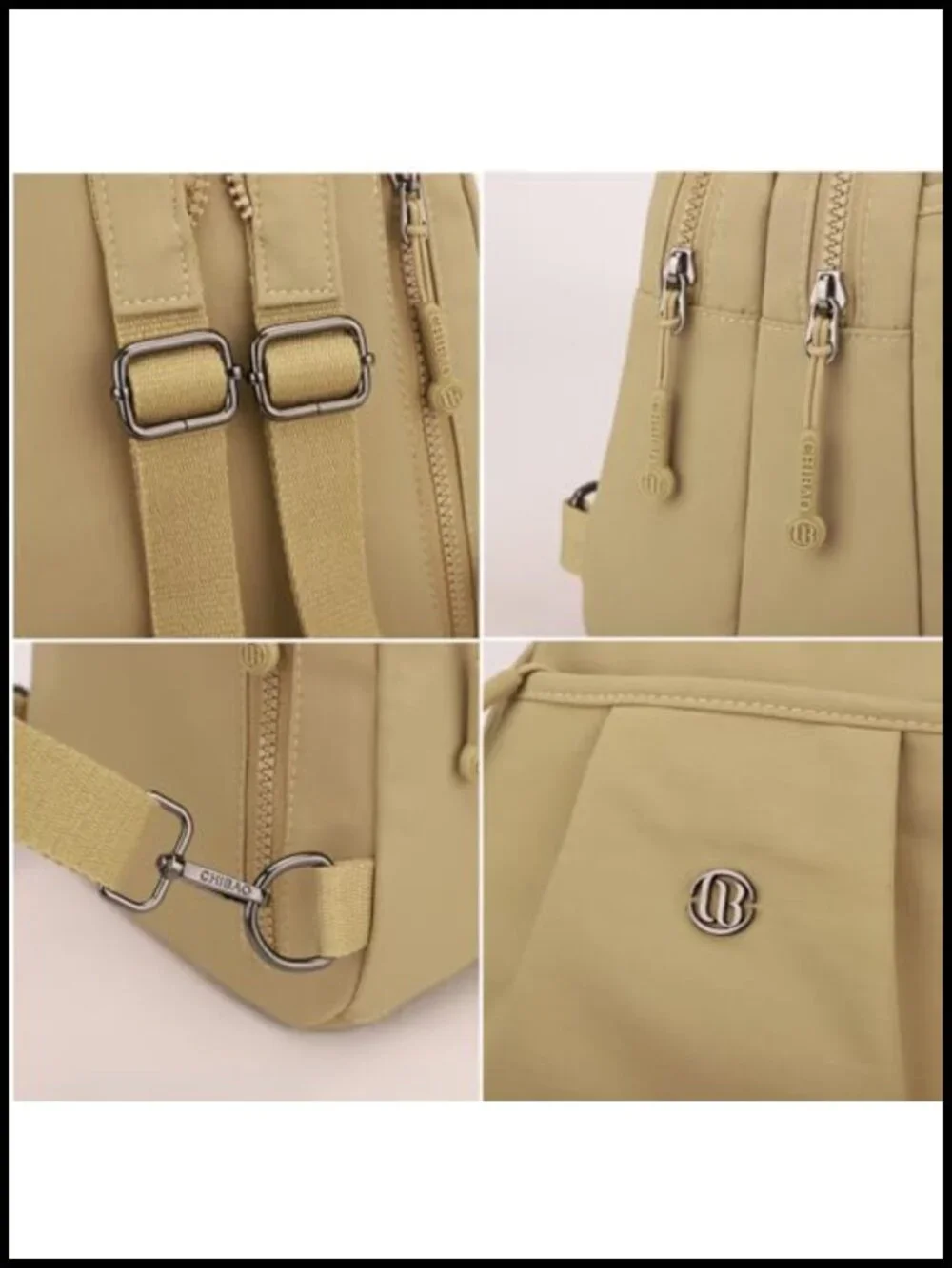 3-in-1 Convertible Anti-Theft Nylon Backpack Crossbody Chest Purse Travel Work